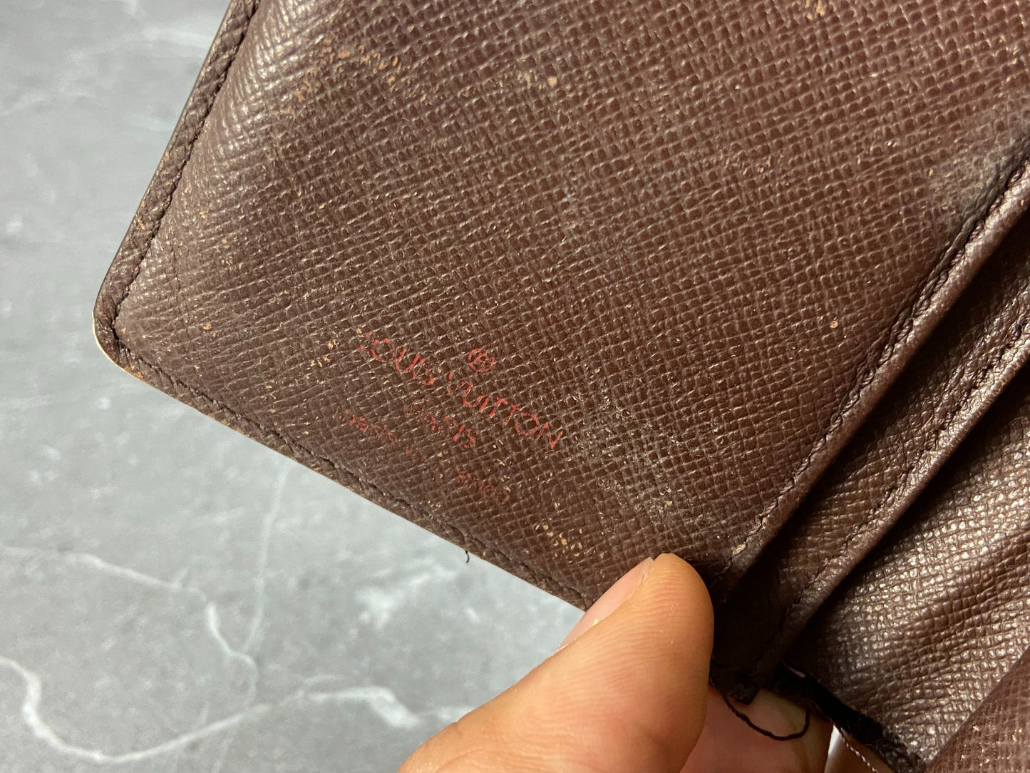 Louis Vuitton French Compact Wallet Damier Ebene Canvas