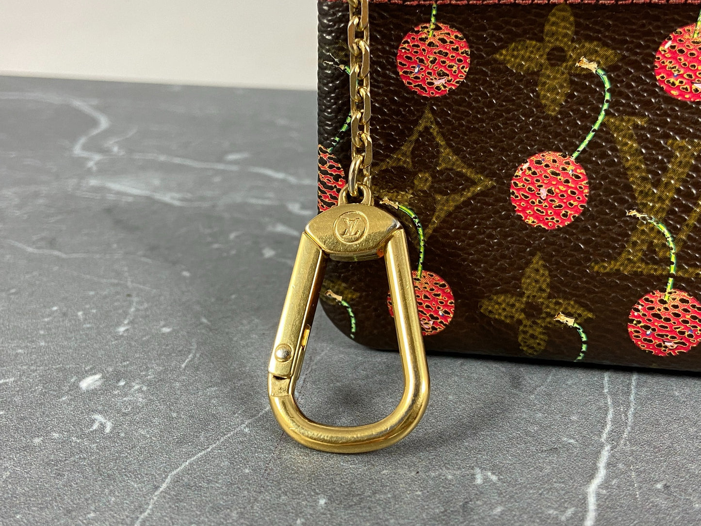 Louis Vuitton Takashi Murakami Pochette Cles Key Pouch Cerise Monogram Canvas