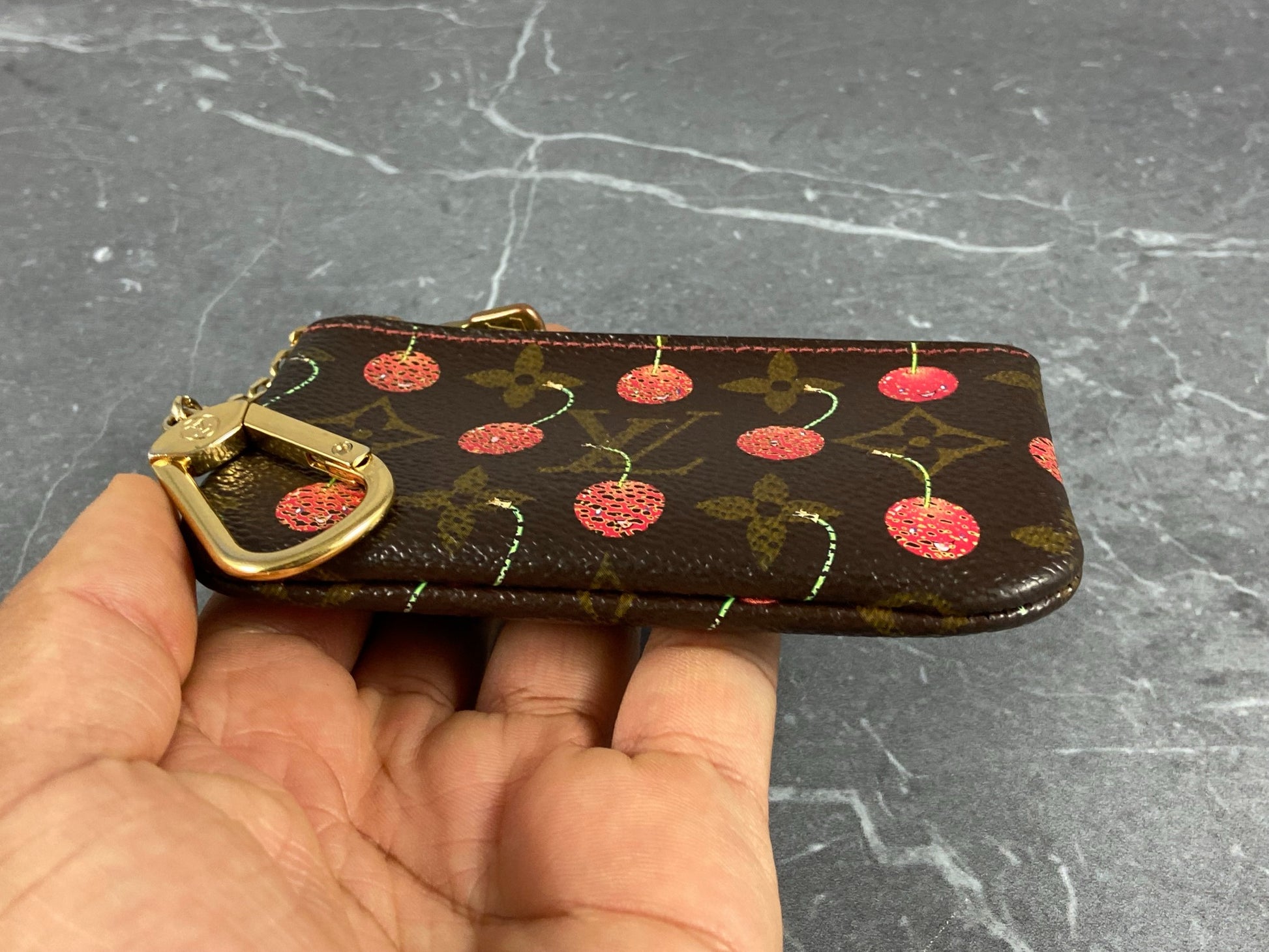 Louis Vuitton Key Pouch Cerises Cherry Monogram Brown/Red in