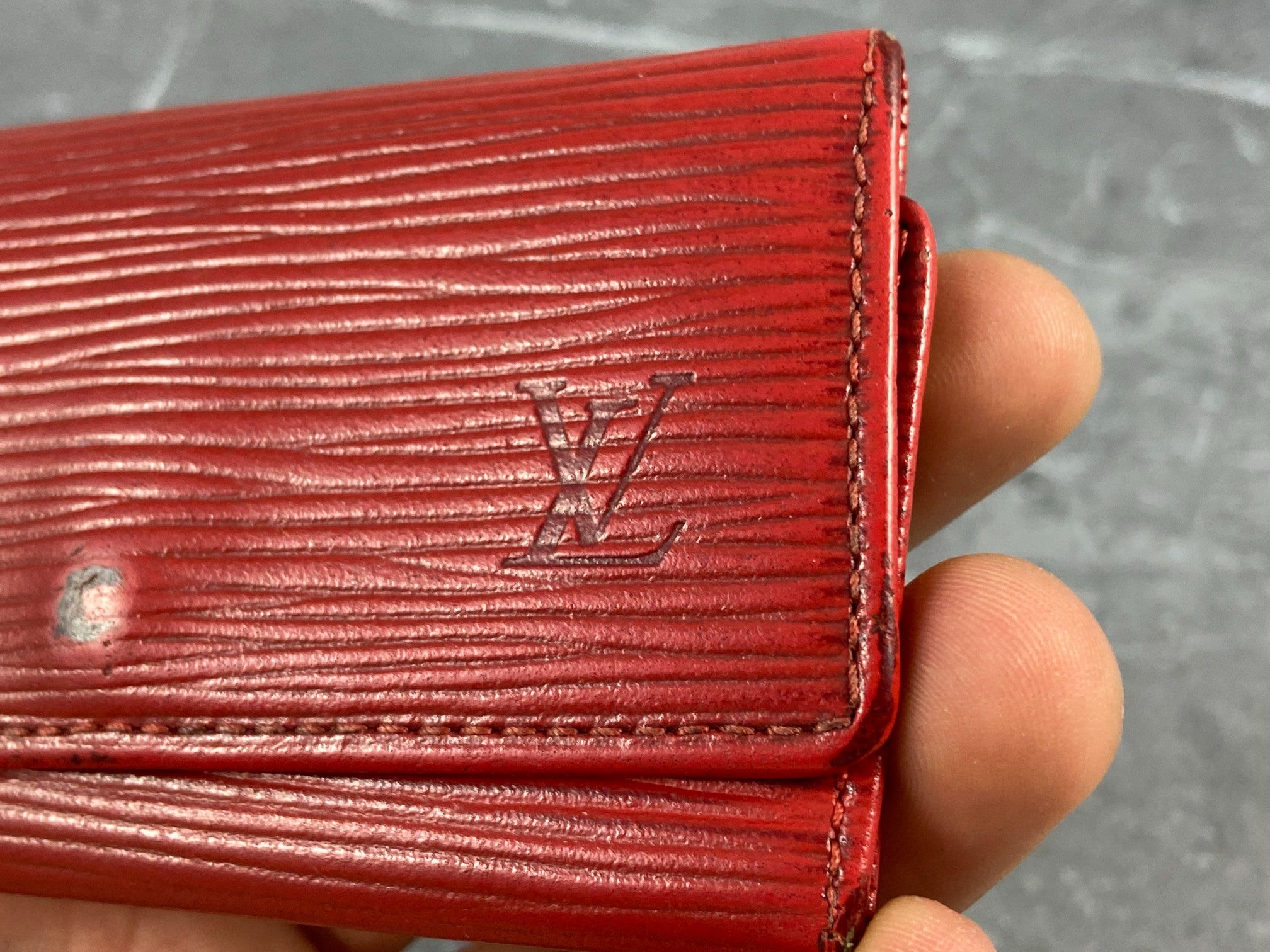 Louis Vuitton 4 Key Holder Red Epi Leather