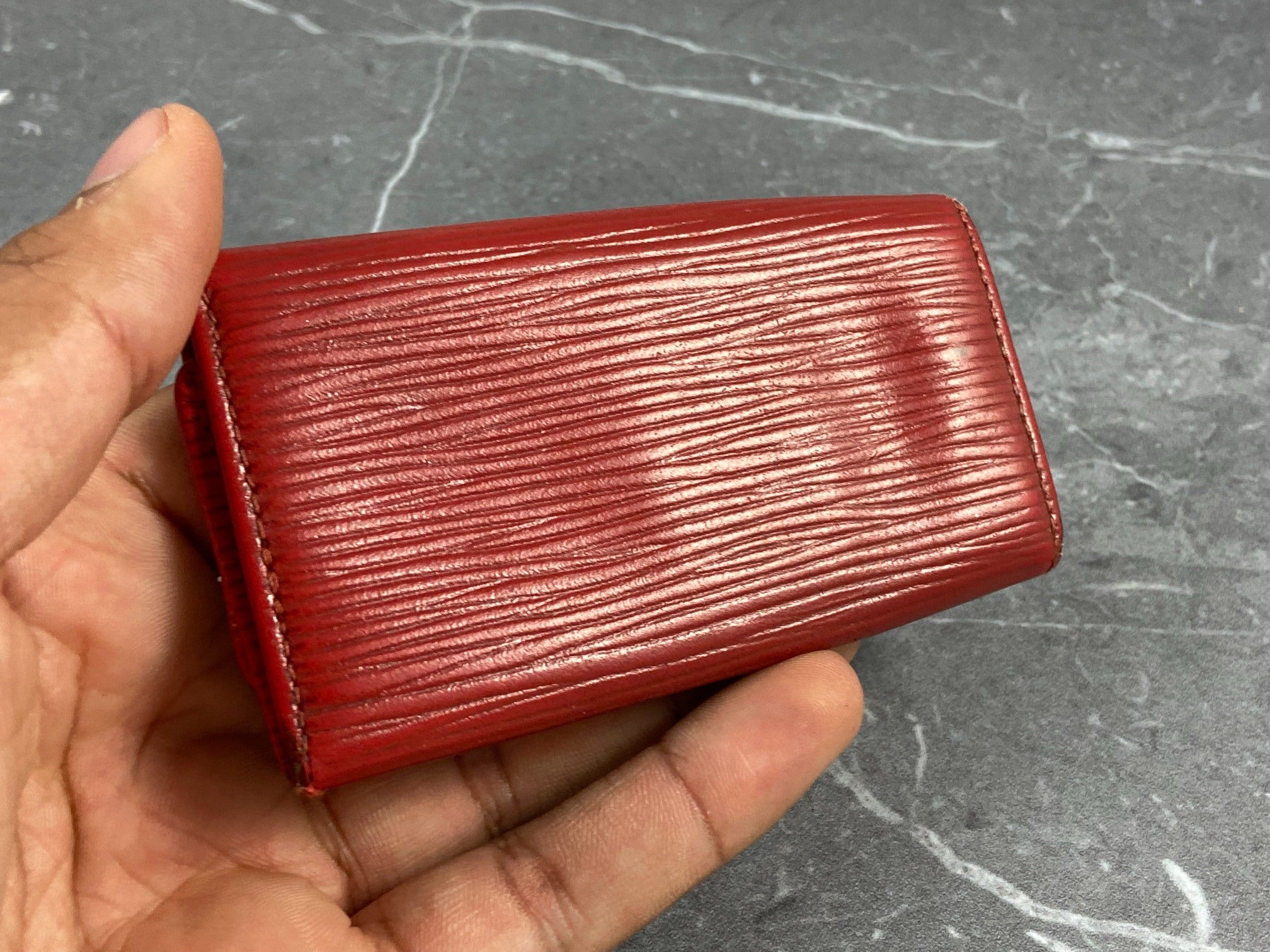 Louis Vuitton 4 Key Holder Red Epi Leather