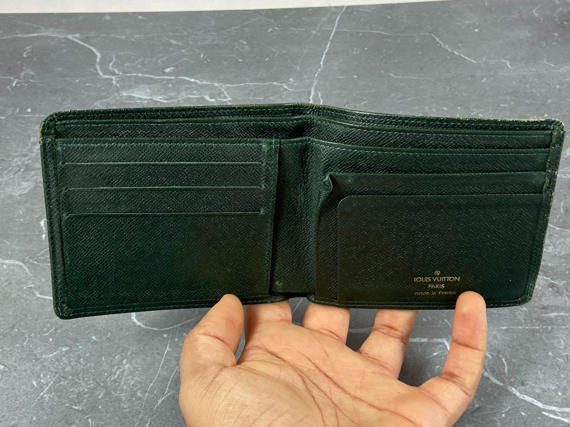 Soft Trunk Wallet Taiga Leather in Green - Gifts for Men M30697, LOUIS  VUITTON ®
