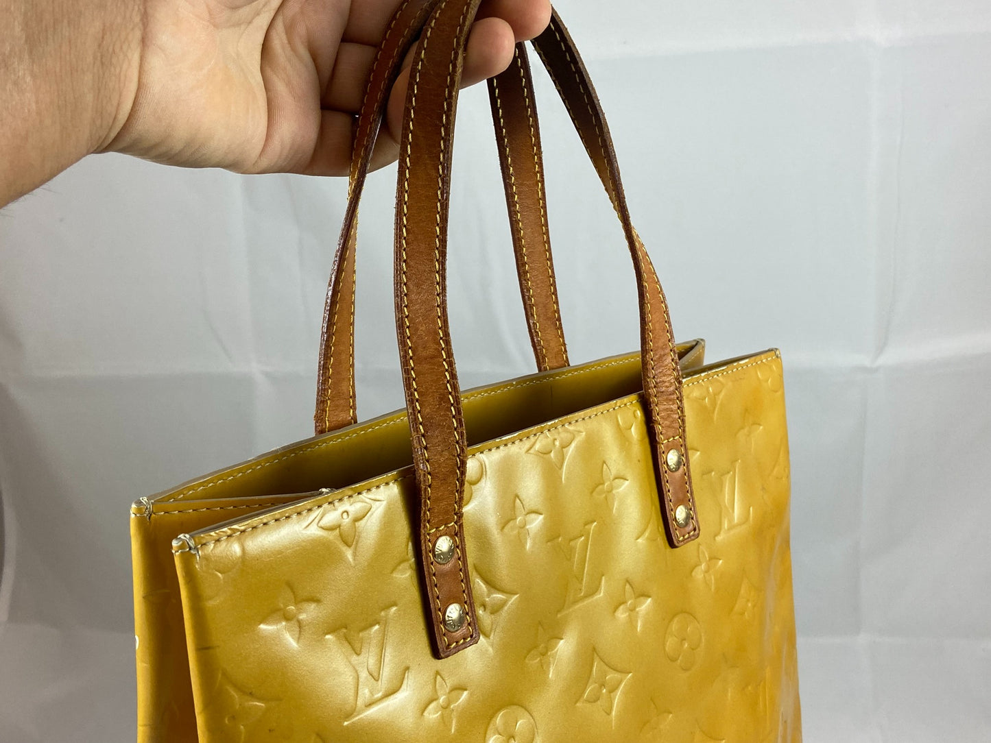 Louis Vuitton Reade MM Yellow Vernis Leather