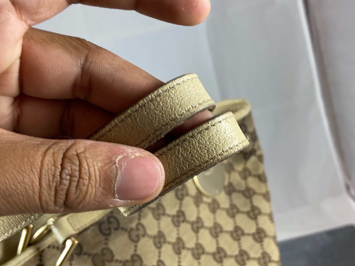 Gucci Hand / Tote Bag Beige GG Monogram