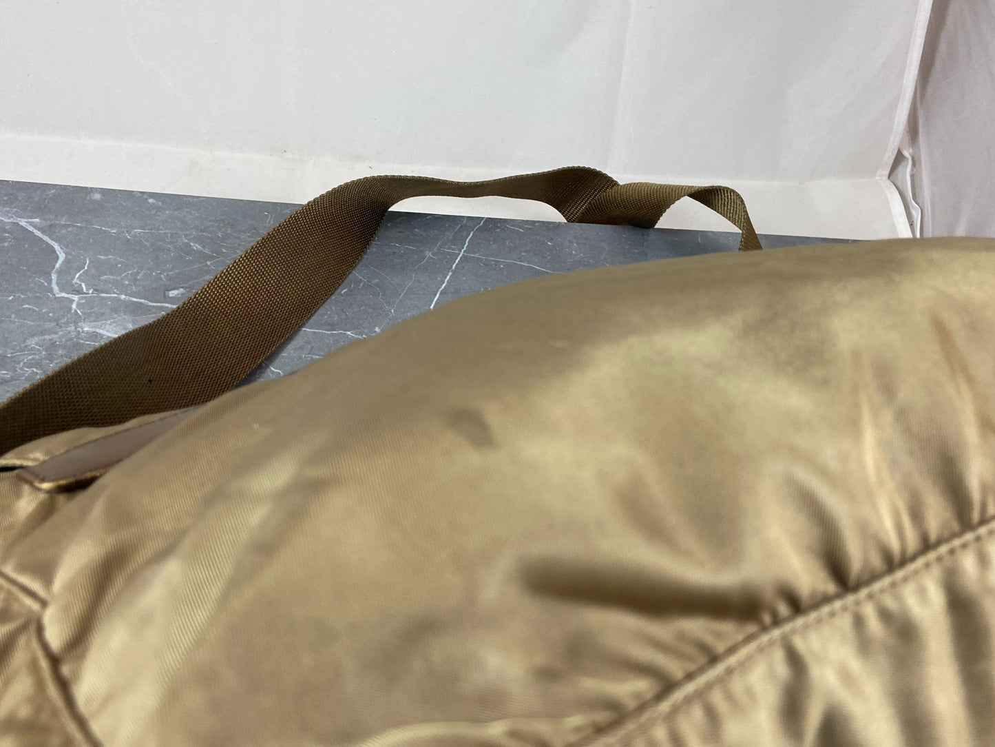Prada Tessuto Nylon Shoulder / Messenger Bag Brown