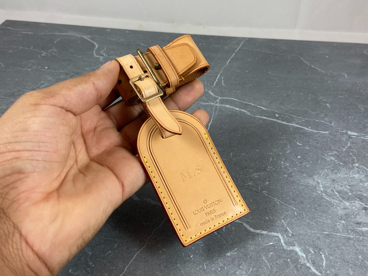 Louis Vuitton Vachetta Luggage Tag with Vivienne Stamp - A World Of Goods  For You, LLC