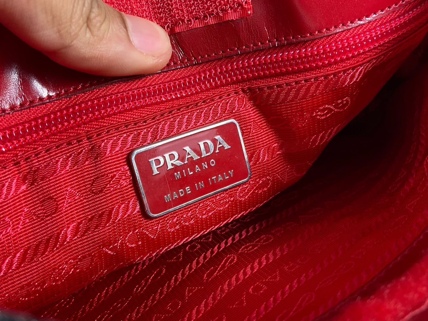Prada Sport Hobo Bag Beige / Red
