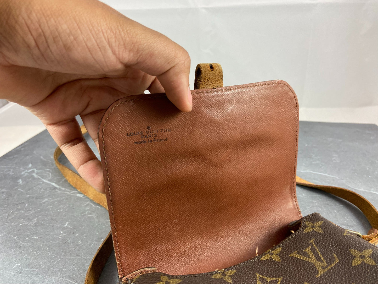 Louis Vuitton Mini Cartouchière Shoulder Bag Monogram Canvas