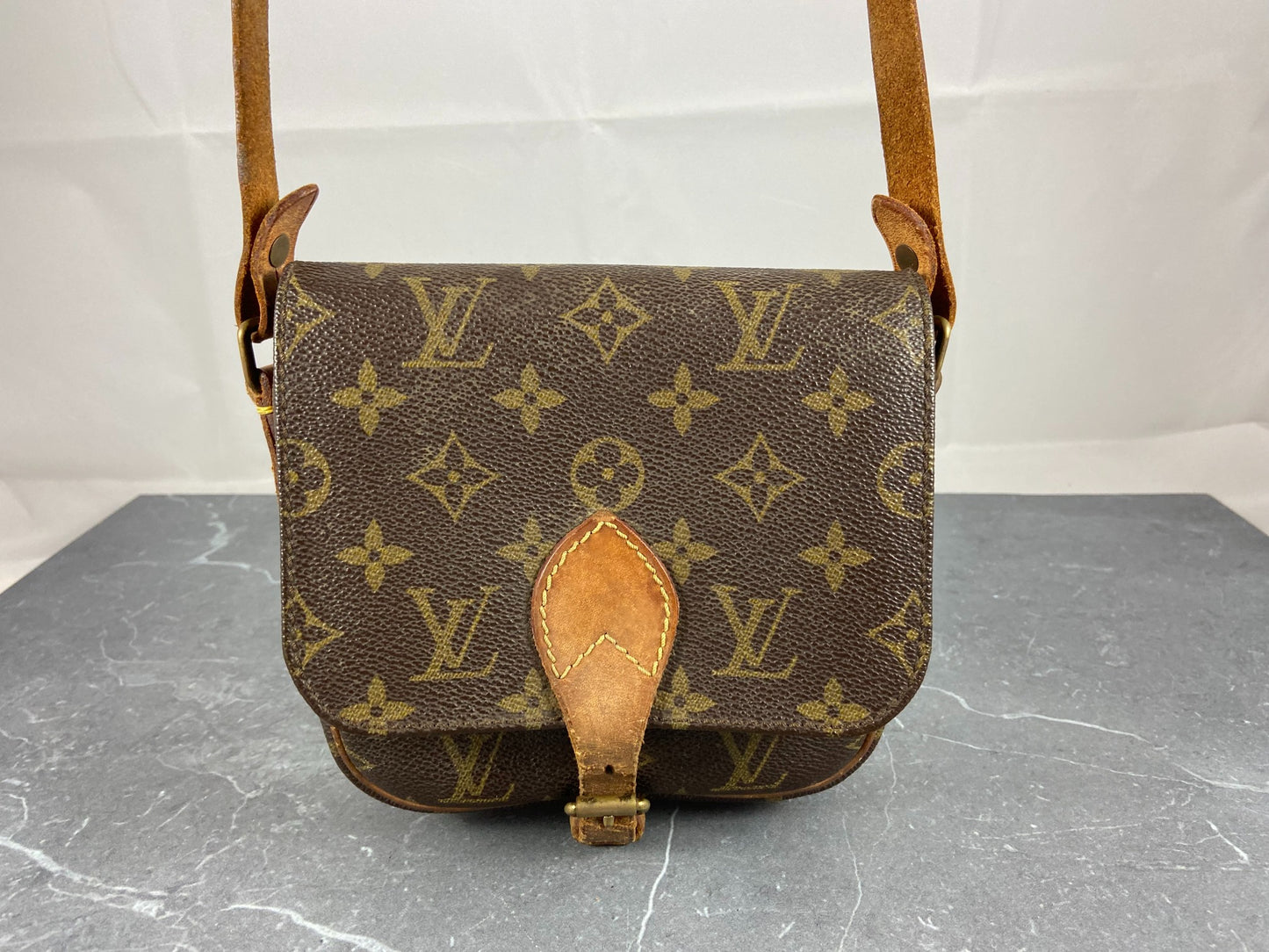 Louis Vuitton Mini Cartouchière Shoulder Bag Monogram Canvas