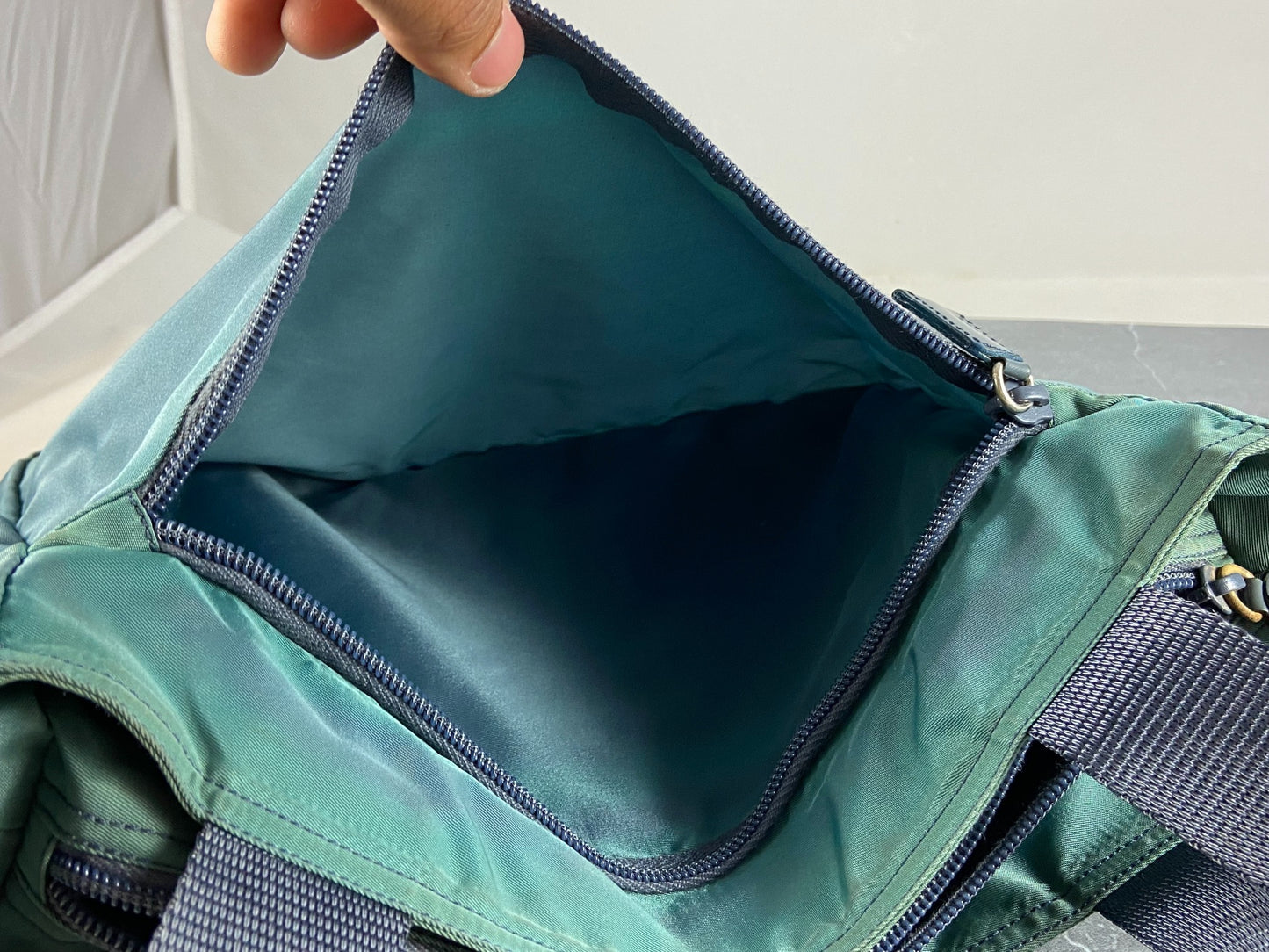 Prada Tessuto Nylon Hand / Tote Bag Blue