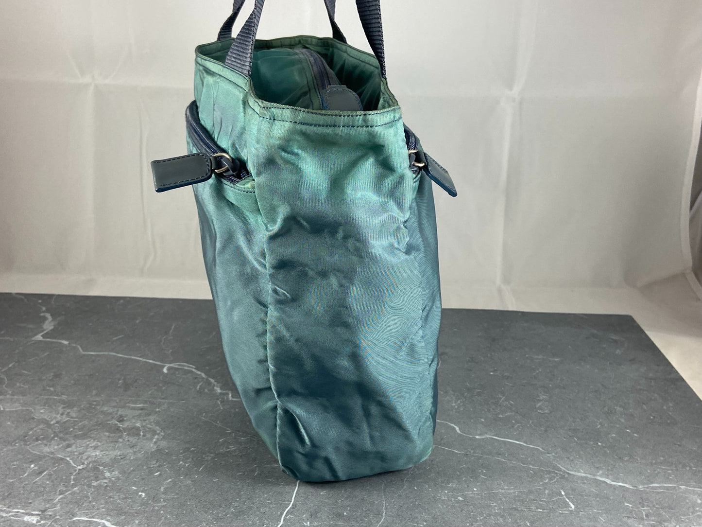 Prada Tessuto Nylon Hand / Tote Bag Blue