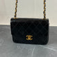 Chanel Timeless / Classique Mini Square Flap Bag Black Lambskin Quilted Matelasse Leather