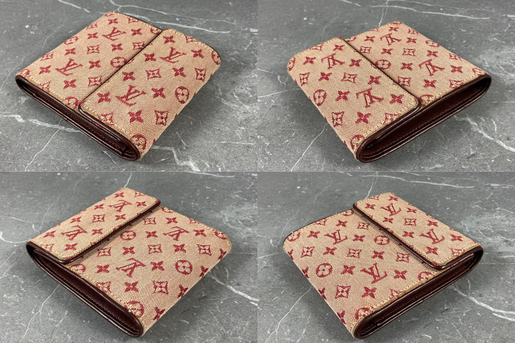 Louis Vuitton Compact Wallet Cherry Mini Lin Monogram