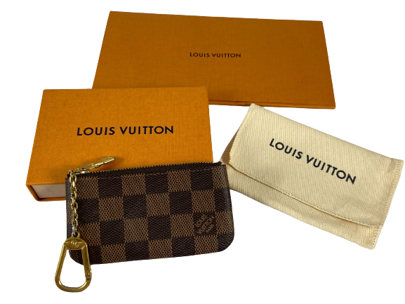 Louis Vuitton Pochette Cles Key Pouch Damier Ebene Canvas incl. Box